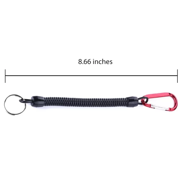 Conjunto de Cordões Retráteis para Pesca com Mosquetão TPU 22cm (3 Unidades) - Image 2