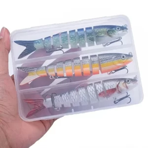 Conjunto de Amostras Articuladas Swimbait 8 Segmentos 135mm 19g (3 Unidades)