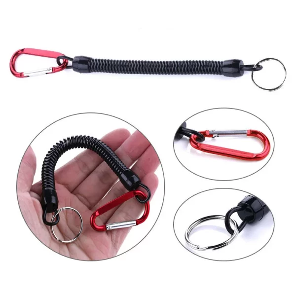Conjunto de Cordões Retráteis para Pesca com Mosquetão TPU 22cm (3 Unidades) - Image 4