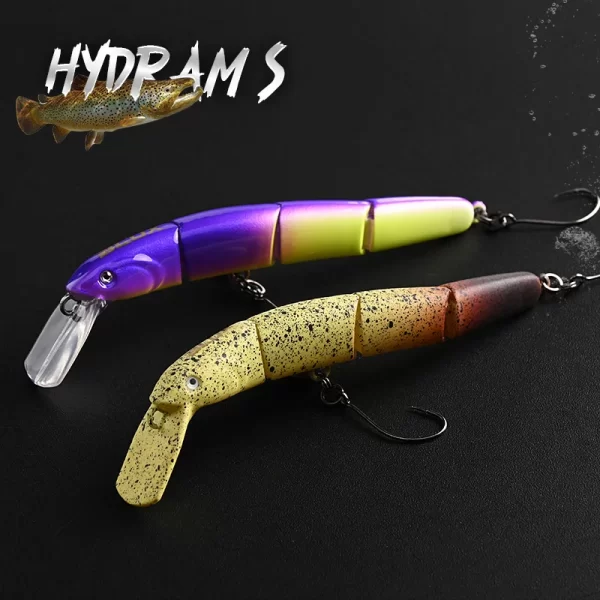 Amostra Jerkbait Articulado de Afundamento Lento 70mm 4g para Truta e Água Doce - Image 5