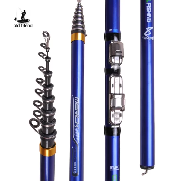 Cana Telescópica de Carbono 3.6M a 6.3M Ação M para Pesca de Costa e Barragem - Image 3