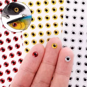 Olhos 3D Holográficos para Amostras de Pesca – 100 Unidades (3mm a 6mm)
