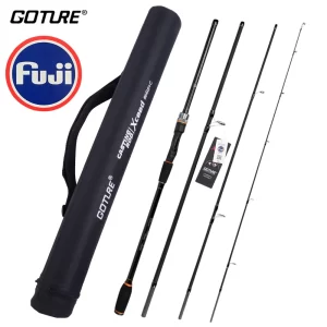 Cana Goture Xceed II 30T Carbono Portátil com Passadores Fuji 1.98m a 3.6m, 4 Secções
