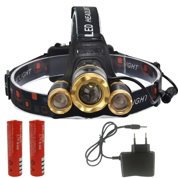 Lanterna Frontal LED Recarregável Zoom 13000LM Litwod com Bateria, Carregador e Caixa - Image 14