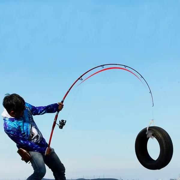 Cana Carbono Slow Jigging 3 Secções Max Power 30kg para Pesca Embarcada - Image 4