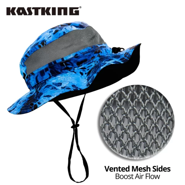 Chapéu de Pesca KastKing com Proteção Solar SPF 50, Respirável, com Aba Larga - Image 3