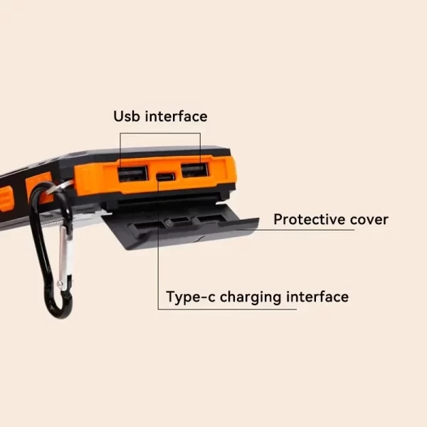 Power Bank Solar Xiaomi 200000mAh com Lanterna LED - Image 5