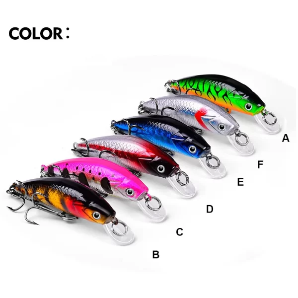 Amostra Sinking Jerkbait 6g 6cm de Lançamento Longo com Anzóis 8# - Image 3