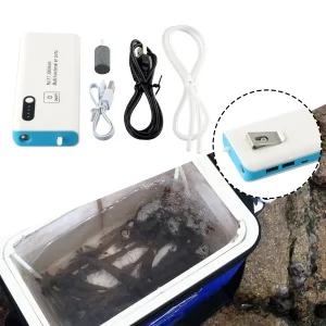 Kit Bomba de Oxigénio com Bateria 3000mAh para Balde de Isco Vivo