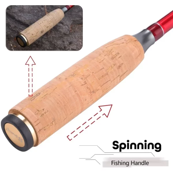 Cana Sougayilang 2.1m Carbono Ultraligeira Spinning/Casting 4 Secções - Image 3