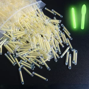 Conjunto de 50 Boias Luminosas Fluorescentes 2.2mm a 4.5mm para Pesca Noturna