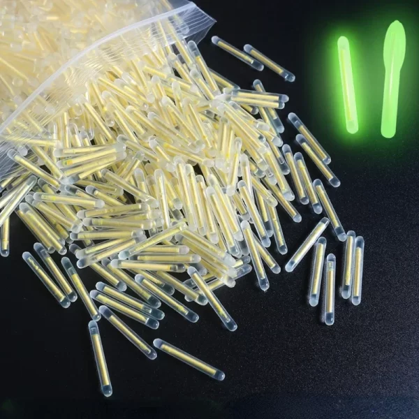 Conjunto de 50 Boias Luminosas Fluorescentes 2.2mm a 4.5mm para Pesca Noturna