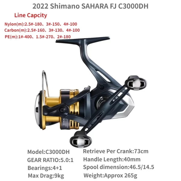 Carreto SHIMANO Sahara FJ Spinning 2022 com HAGANE Gear e SilentDrive - Image 14