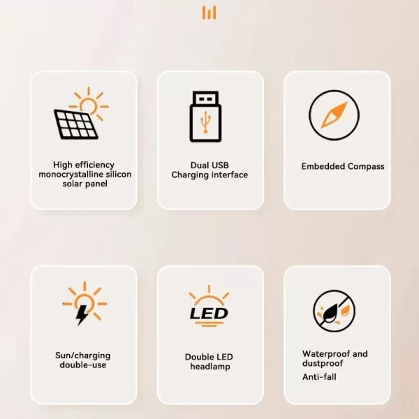 Power Bank Solar Xiaomi 200000mAh com Lanterna LED - Image 6