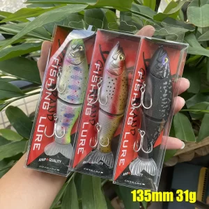 Amostra Articulada Swimbait 135mm 31g de Afundamento Lento