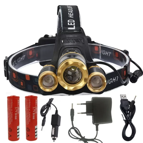 Lanterna Frontal LED Recarregável Zoom 13000LM Litwod com Bateria, Carregador e Caixa - Image 15