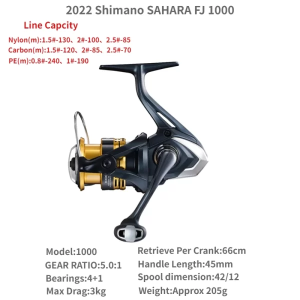 Carreto SHIMANO Sahara FJ Spinning 2022 com HAGANE Gear e SilentDrive - Image 7