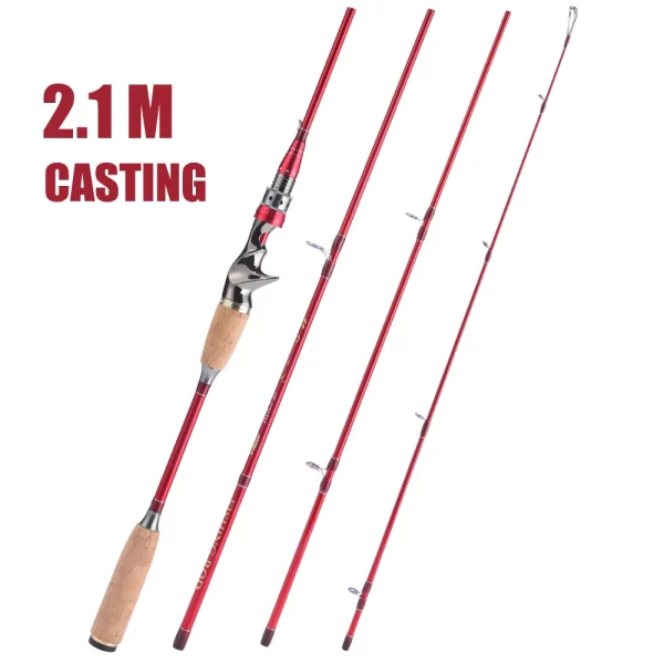 Cana Sougayilang 2.1m Carbono Ultraligeira Spinning/Casting 4 Secções - Image 10