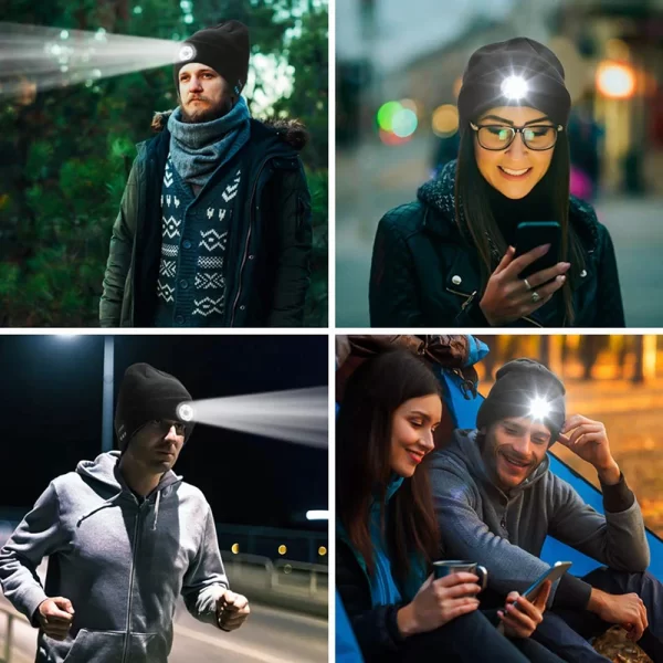 Gorro de Malha com Luz LED Integrada - Image 5