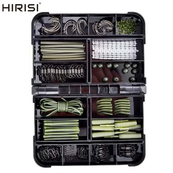 Kit de Montagens Hirisi XP-300 para Pesca à Carpa com 434 Peças e Caixa Organizada