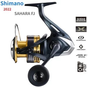 Carreto SHIMANO Sahara FJ Spinning 2022 com HAGANE Gear e SilentDrive