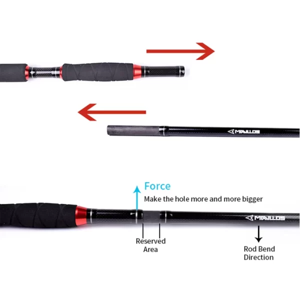 Cana Jigging Mavllos Storm Tuna 1.8m–2.1m, Ação Rápida, 3 Secções, 70–250g, 30–50lb, Carbono 24T, para Pesca Embarcada - Image 5