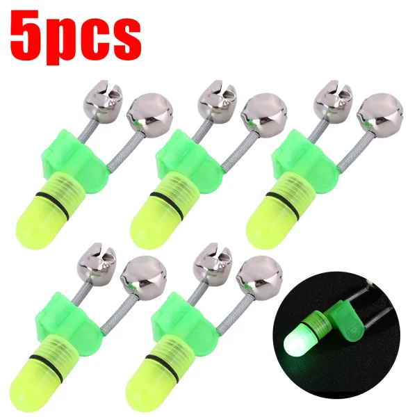 Alarme de Toque com Guizos Duplos e Luz LED para Cana de Pesca - Image 15
