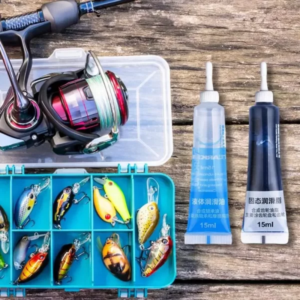 Kit de Manutenção para Carretos – Óleo e Massa Lubrificante 2x15ml para Rolamentos e Engrenagens - Image 3