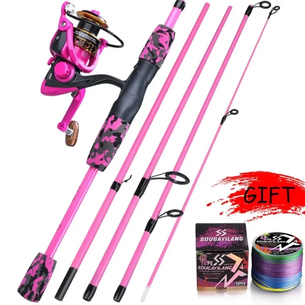 Conjunto Sougayilang Cana Spinning 1.7m + Carreto 1000/2000 com Linha - Image 9