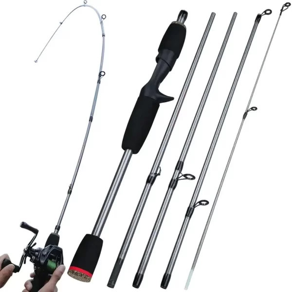 Cana Spinning/Casting Sougayilang 1.7m 5 Secções Ultraligeira Portátil em Carbono - Image 12