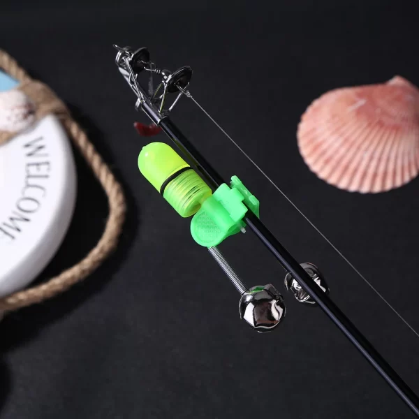 Alarme de Toque com Guizos Duplos e Luz LED para Cana de Pesca - Image 5