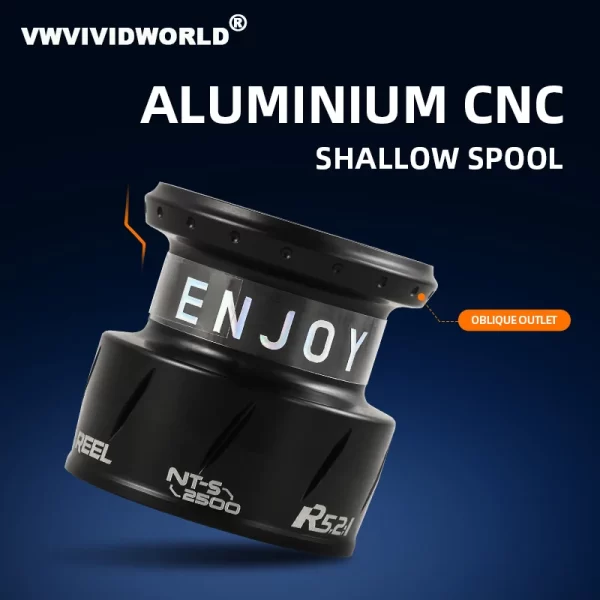 Carreto de Spinning VWVIVIDWORLD NTS2 com Bobine Rasa e Drag 6kg - Image 2