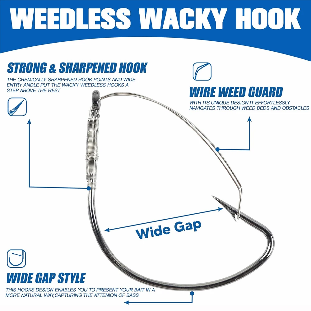 Anzóis Wacky Weedless com Proteção Antienrosco (10 unidades) - Image 3
