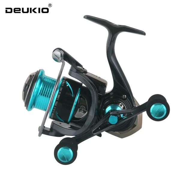 Carreto DEUKIO DH Spinning 5.6:1 com Drag 6kg e Manivela Metálica CNC