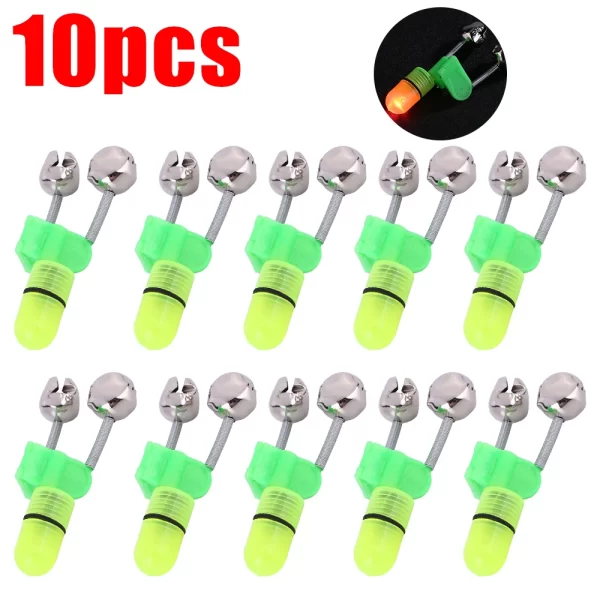 Alarme de Toque com Guizos Duplos e Luz LED para Cana de Pesca - Image 16