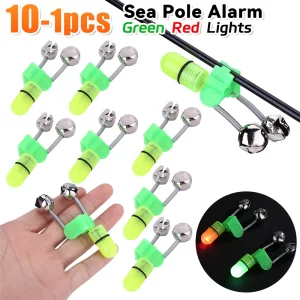 Alarme de Toque com Guizos Duplos e Luz LED para Cana de Pesca