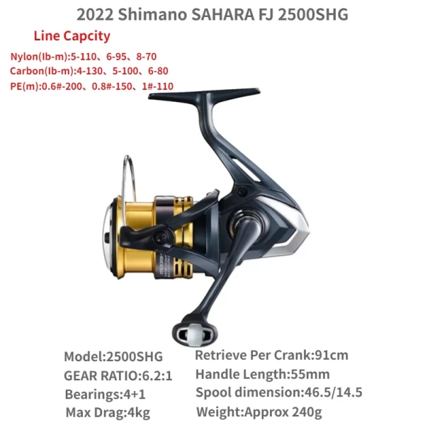 Carreto SHIMANO Sahara FJ Spinning 2022 com HAGANE Gear e SilentDrive - Image 17