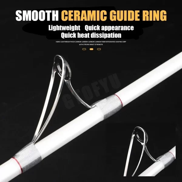 Cana Jigging Trolling GTOFYU Super Rígida 1.8M–2.28M 20kg 3 Secções em Carbono - Image 2