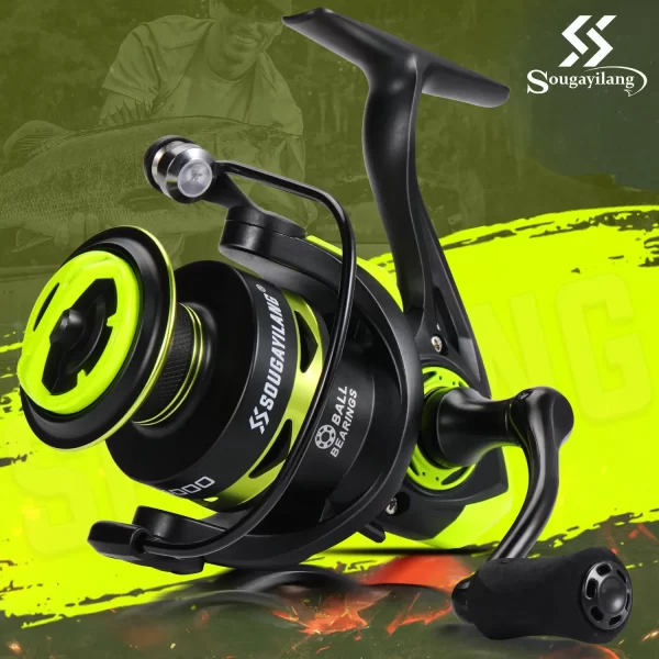 Carreto Spinning Sougayilang SL Drag 10kg com Carretel de Alumínio 5.2:1 - Image 7