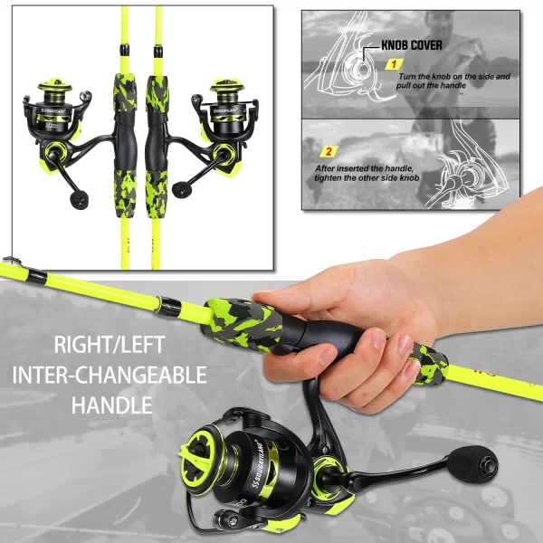 Conjunto Sougayilang Cana Spinning 1.7m + Carreto 1000/2000 com Linha - Image 3