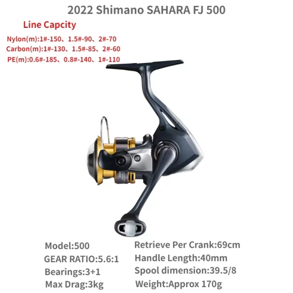 Carreto SHIMANO Sahara FJ Spinning 2022 com HAGANE Gear e SilentDrive - Image 8