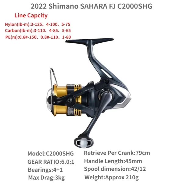 Carreto SHIMANO Sahara FJ Spinning 2022 com HAGANE Gear e SilentDrive - Image 15
