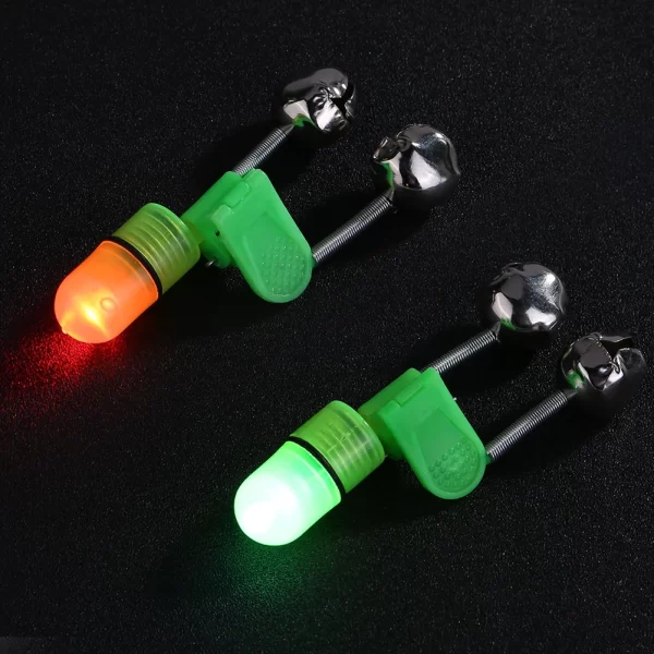 Alarme de Toque com Guizos Duplos e Luz LED para Cana de Pesca - Image 4