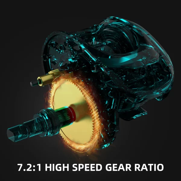 Carreto Casting KastKing Royale MegaTron 7.2:1 com Drag de 8kg e Bobina de Longo Alcance - Image 3