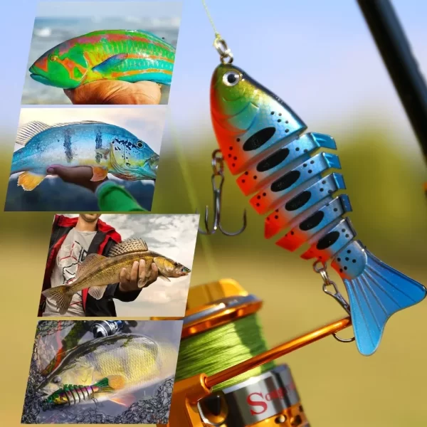 Conjunto 5 Amostras Articuladas Swimbait Sougayilang 10cm 16g - Image 6