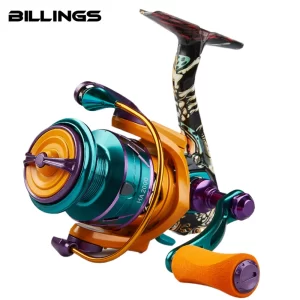 Carreto Spinning BILLINGS HA 1000-6000 com Bobine Metálica e Drag Máx. 10kg