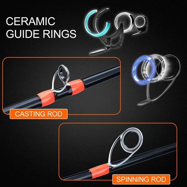 Cana Sougayilang 1.8m / 2.1m Spinning ou Casting em Carbono, Drag Máx 10kg, 4 Secções - Image 3