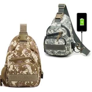 Mala de Ombro Impermeável com Porta USB para Amostras e Acessórios de Pesca