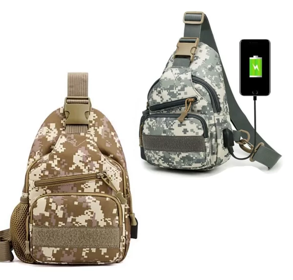 Mala de Ombro Impermeável com Porta USB para Amostras e Acessórios de Pesca