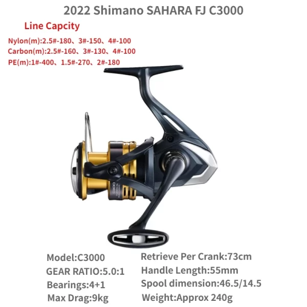 Carreto SHIMANO Sahara FJ Spinning 2022 com HAGANE Gear e SilentDrive - Image 12